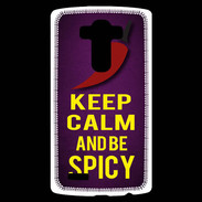 Coque Personnalisée Lg G4 Keep Calm and Be Spicy Violet