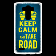 Coque Personnalisée Lg G4 Keep Calm and Take o road 2 Bleu