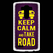 Coque Personnalisée Lg G4 Keep Calm and Take o road 2 Violet