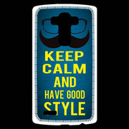 Coque Personnalisée Lg G4 Keep Calm and Have a good Style Bleu
