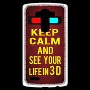 Coque Personnalisée Lg G4 Keep Calm and See your life 3D Rouge