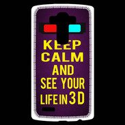 Coque Personnalisée Lg G4 Keep Calm and See your life 3D Violet