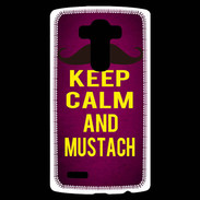 Coque Personnalisée Lg G4 Keep Calm and Mustach Rose