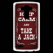 Coque Personnalisée Lg G4 Keep Calm and Take Jack Rouge