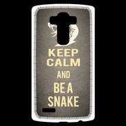 Coque Personnalisée Lg G4 Keep Calm and Be a Snake Gris
