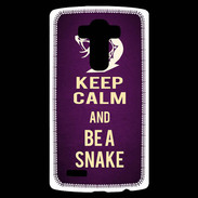 Coque Personnalisée Lg G4 Keep Calm and Be a Snake Violet