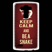 Coque Personnalisée Lg G4 Keep Calm and Be a Snake Rouge