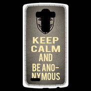 Coque Personnalisée Lg G4 Keep Calm and Be Anonymous Gris