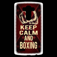 Coque Personnalisée Lg G4 Keep Calm and Boxing Rouge
