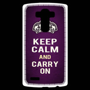 Coque Personnalisée Lg G4 Keep Calm and Carry on Violet
