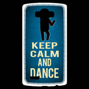 Coque Personnalisée Lg G4 Keep Calm and Dance Bleu