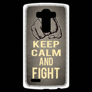 Coque Personnalisée Lg G4 Keep Calm and Fight Gris