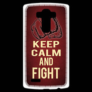 Coque Personnalisée Lg G4 Keep Calm and Fight Rouge
