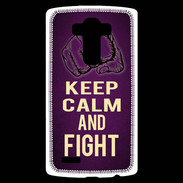 Coque Personnalisée Lg G4 Keep Calm and Fight Violet