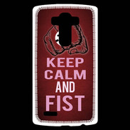 Coque Personnalisée Lg G4 Keep Calm and Fist Rouge