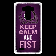 Coque Personnalisée Lg G4 Keep Calm and Fist Violet