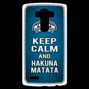 Coque Personnalisée Lg G4 Keep Calm and Hakuna Matata Bleu