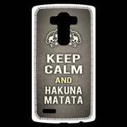 Coque Personnalisée Lg G4 Keep Calm and Hakuna Matata Gris