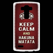 Coque Personnalisée Lg G4 Keep Calm and Hakuna Matata Rouge
