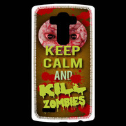 Coque Personnalisée Lg G4 Keep Calm and Kill Zombies Orange