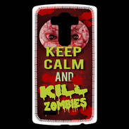 Coque Personnalisée Lg G4 Keep Calm and Kill Zombies Rouge