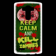 Coque Personnalisée Lg G4 Keep Calm and Kill Zombies Vert