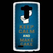 Coque Personnalisée Lg G4 Keep Calm and Make cake Bleu