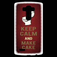 Coque Personnalisée Lg G4 Keep Calm and Make cake Rouge