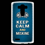 Coque Personnalisée Lg G4 Keep Calm and Miskine Bleu