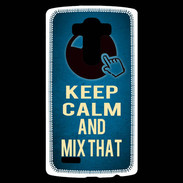Coque Personnalisée Lg G4 Keep Calm and Mix that Bleu
