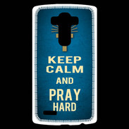 Coque Personnalisée Lg G4 Keep Calm and Pray Christian Bleu