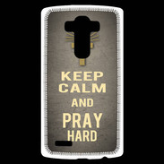 Coque Personnalisée Lg G4 Keep Calm and Pray Christian Gris