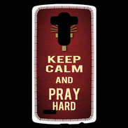 Coque Personnalisée Lg G4 Keep Calm and Pray Christian Rouge