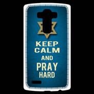 Coque Personnalisée Lg G4 Keep Calm and Pray jewish BLeu