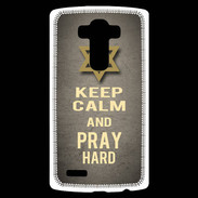 Coque Personnalisée Lg G4 Keep Calm and Pray jewish Gris