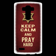 Coque Personnalisée Lg G4 Keep Calm and Pray jewish Rouge