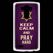 Coque Personnalisée Lg G4 Keep Calm and Pray jewish Violet