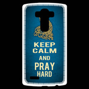 Coque Personnalisée Lg G4 Keep Calm and Pray Muslim Bleu