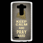 Coque Personnalisée Lg G4 Keep Calm and Pray Muslim Gris