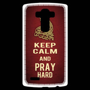 Coque Personnalisée Lg G4 Keep Calm and Pray Muslim Rouge
