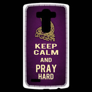 Coque Personnalisée Lg G4 Keep Calm and Pray Muslim Violet