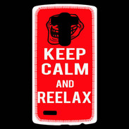 Coque Personnalisée Lg G4 Keep Calm and Reelax Rouge