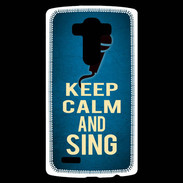 Coque Personnalisée Lg G4 Keep Calm and Sing Bleu