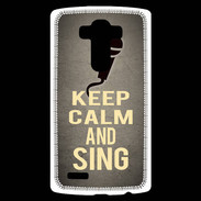 Coque Personnalisée Lg G4 Keep Calm and Sing Gris
