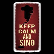 Coque Personnalisée Lg G4 Keep Calm and Sing Rouge