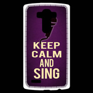 Coque Personnalisée Lg G4 Keep Calm and Sing Violet