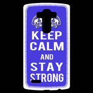 Coque Personnalisée Lg G4 Keep Calm and Stay strong Bleu