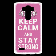 Coque Personnalisée Lg G4 Keep Calm and Stay strong Rose