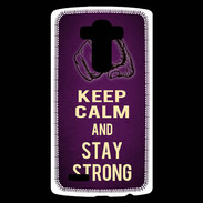 Coque Personnalisée Lg G4 Keep Calm and Stay strong Violet