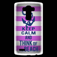 Coque Personnalisée Lg G4 Keep Calm and Think Beach Rose